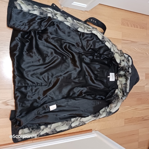 Laundry X Shelli Segal Wool/Faux Fur Parka Military Jacket Size 14 for Women - Picture 6 of 10